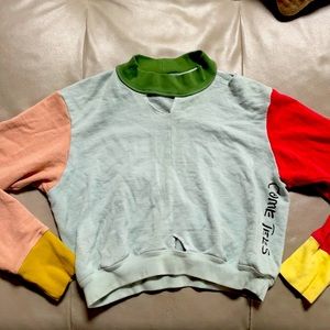 Come tees color block crew neck